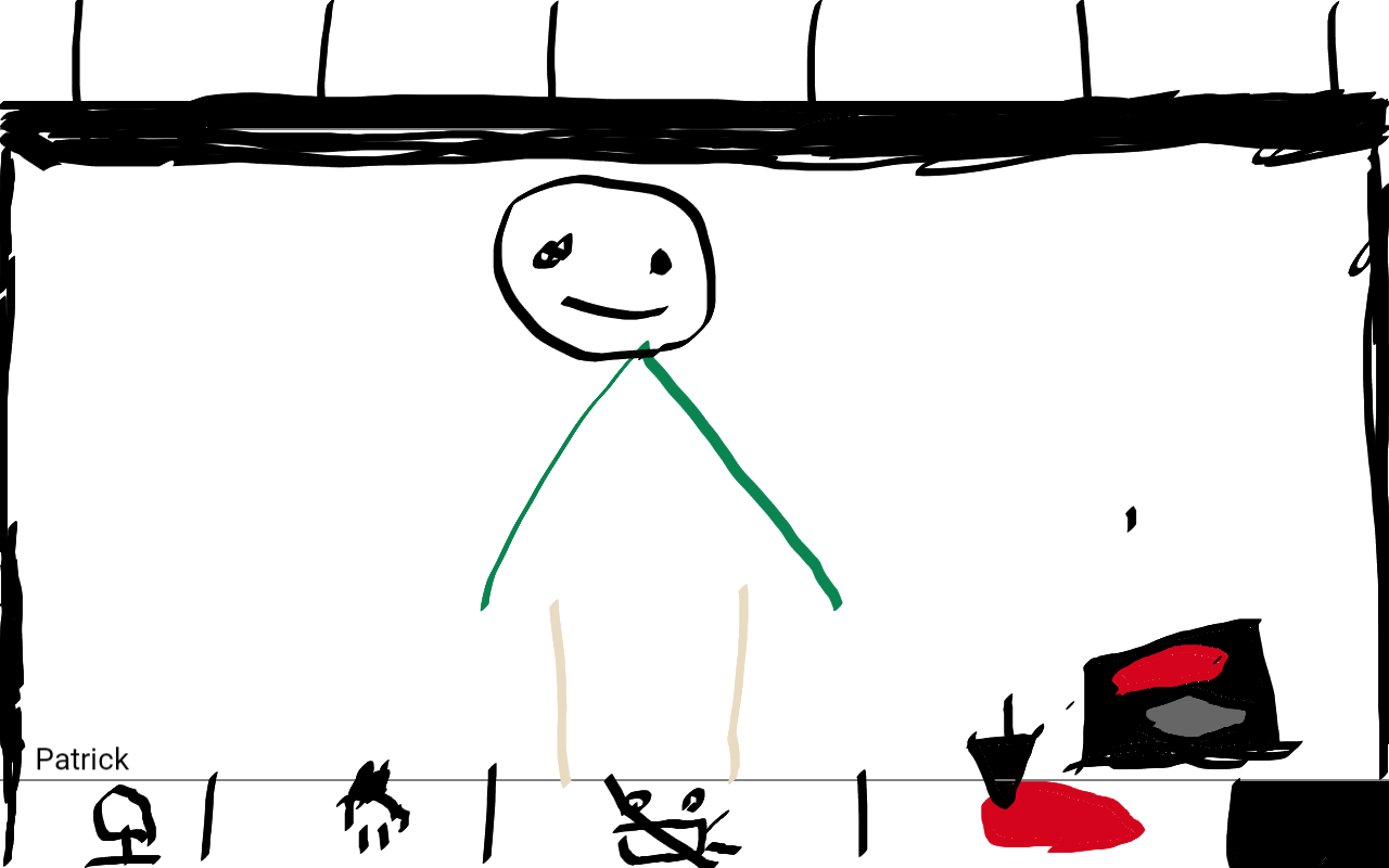 Drawing of a Zoom call